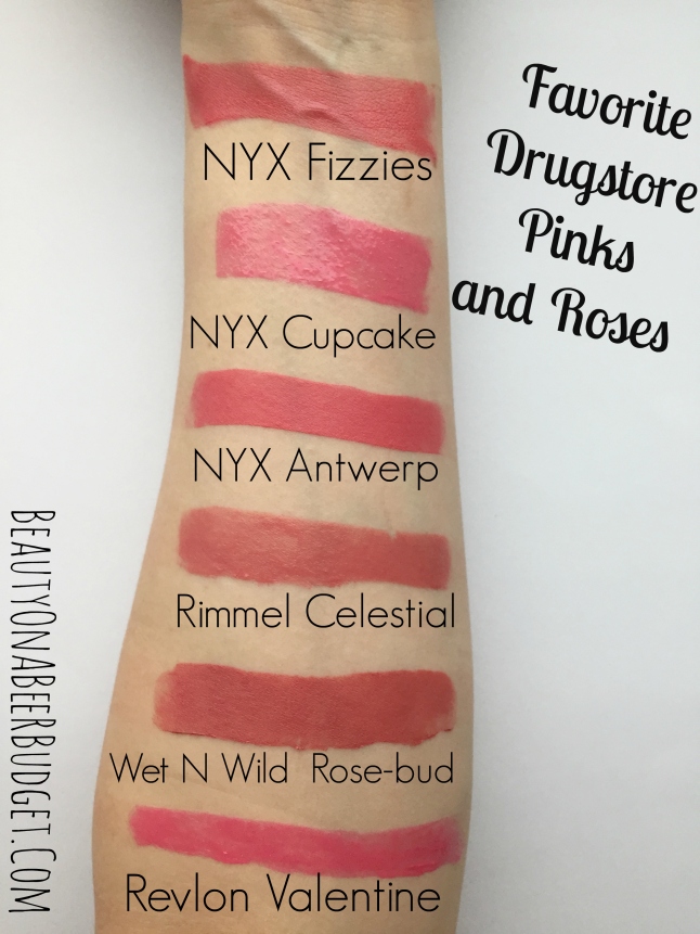 favorite drugstore pinks and roses
